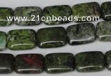 CBG45 15.5 inches 10*14mm rectangle bronze green gemstone beads