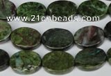 CBG57 15.5 inches 12*16mm oval bronze green gemstone beads