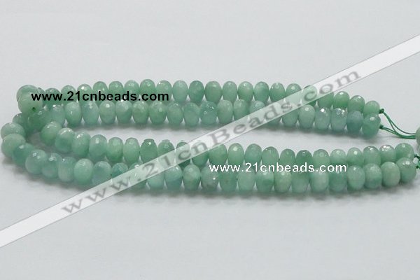 CBJ03 15.5 inches 8*12mm faceted rondelle jade beads wholesale