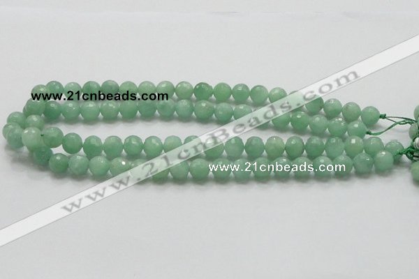 CBJ07 15.5 inches 10mm faceted round jade beads wholesale