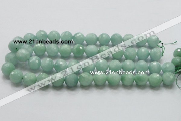 CBJ09 15.5 inches 16mm faceted round jade beads wholesale