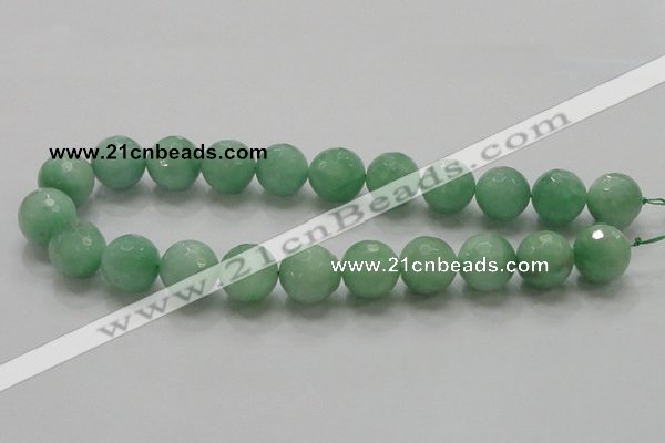 CBJ10 15.5 inches 18mm faceted round jade beads wholesale