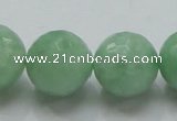 CBJ11 15.5 inches 20mm faceted round jade beads wholesale