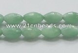 CBJ14 15.5 inches 8*12mm faceted rice jade beads wholesale