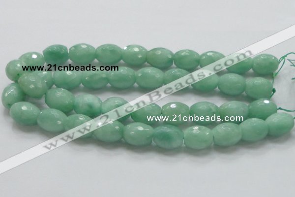 CBJ18 15.5 inches 15*20mm faceted rice jade beads wholesale