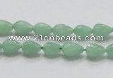 CBJ19 15.5 inches 6*10mm faceted teardrop jade beads wholesale