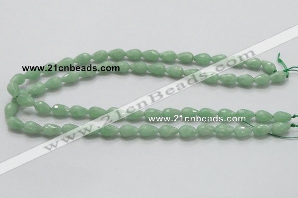 CBJ20 15.5 inches 8*12mm faceted teardrop jade beads wholesale