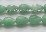 CBJ21 15.5 inches 10*14mm faceted teardrop jade beads wholesale