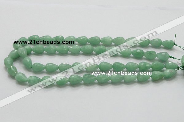 CBJ21 15.5 inches 10*14mm faceted teardrop jade beads wholesale