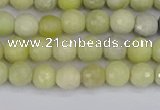 CBJ210 15.5 inches 4mm faceted round Australia butter jade beads