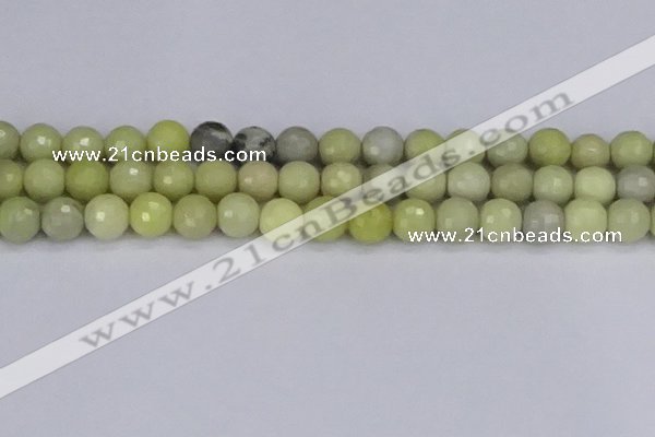 CBJ213 15.5 inches 10mm faceted round Australia butter jade beads