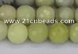 CBJ214 15.5 inches 12mm faceted round Australia butter jade beads