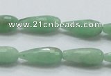 CBJ25 15.5 inches 8*20mm faceted teardrop jade beads wholesale