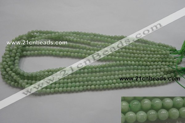 CBJ307 15.5 inches 4mm round A grade natural jade beads