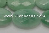 CBJ31 15.5 inches 22*30mm faceted oval jade beads wholesale