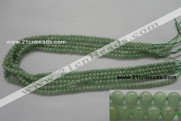 CBJ325 15.5 inches 4mm round AA grade natural jade beads