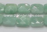 CBJ33 15.5 inches 15*15mm faceted square jade beads wholesale