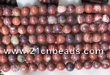 CBJ390 15.5 inches 6mm round brecciated jasper beads wholesale