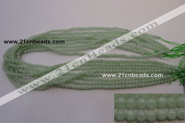 CBJ410 15.5 inches 4mm round natural jade beads wholesale