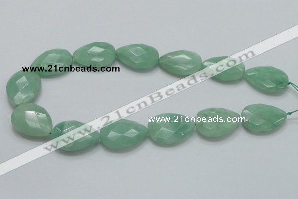 CBJ42 15.5 inches 22*30mm faceted teardrop jade beads