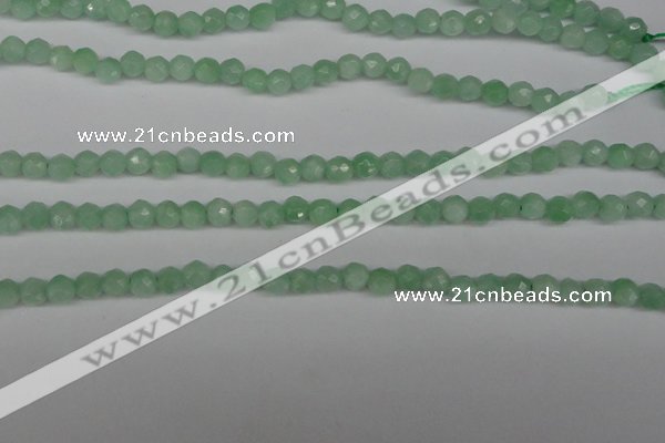 CBJ46 15.5 inches 4mm faceted round jade beads wholesale