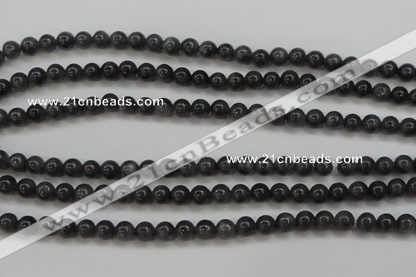 CBJ502 15.5 inches 6mm round black jade beads wholesale