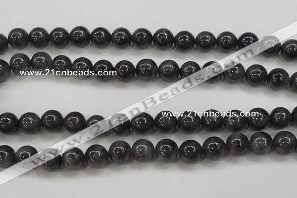 CBJ504 15.5 inches 10mm round black jade beads wholesale