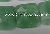 CBJ51 15.5 inches 25*25mm faceted square jade beads wholesale