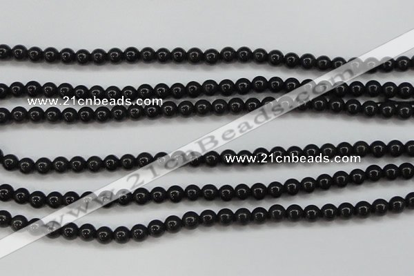 CBJ552 15.5 inches 6mm round Russian black jade beads wholesale