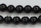 CBJ553 15.5 inches 8mm round Russian black jade beads wholesale