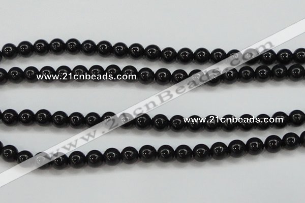 CBJ553 15.5 inches 8mm round Russian black jade beads wholesale