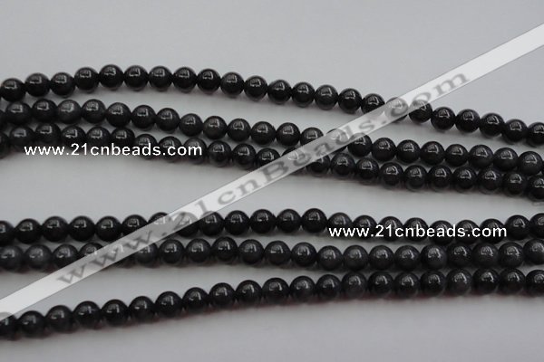 CBJ656 15.5 inches 6mm round black jade beads wholesale