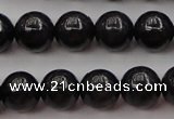 CBJ657 15.5 inches 8mm round black jade beads wholesale