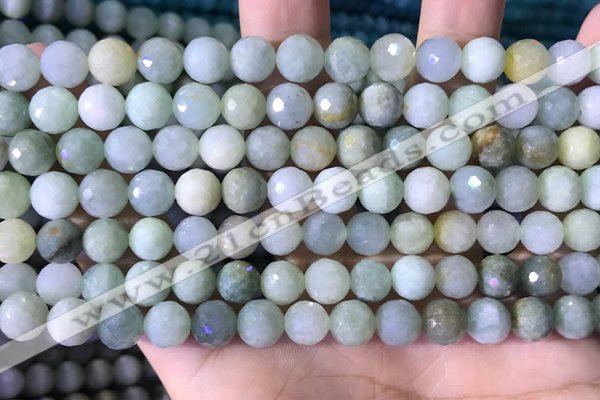 CBJ666 15.5 inches 6mm faceted round jade beads wholesale