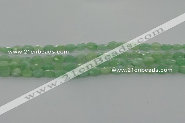 CBJ67 15.5 inches 6*8mm faceted oval jade gemstone beads