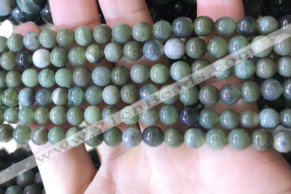 CBJ701 15.5 inches 6mm round green jade beads wholesale