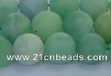 CBJ84 15.5 inches 12mm round matte jade gemstone beads wholesale