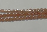 CBQ07 15.5 inches 4mm faceted round strawberry quartz beads