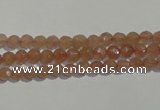 CBQ08 15.5 inches 6mm faceted round strawberry quartz beads