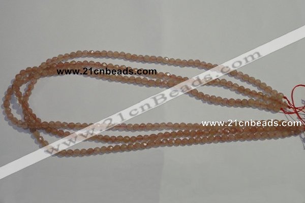 CBQ08 15.5 inches 6mm faceted round strawberry quartz beads