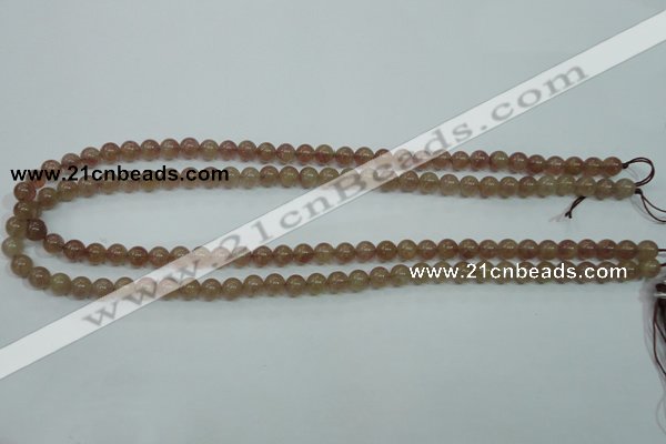 CBQ201 15.5 inches 6mm round strawberry quartz beads wholesale