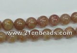 CBQ202 15.5 inches 8mm round strawberry quartz beads wholesale