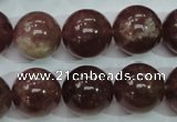 CBQ206 15.5 inches 16mm round strawberry quartz beads wholesale