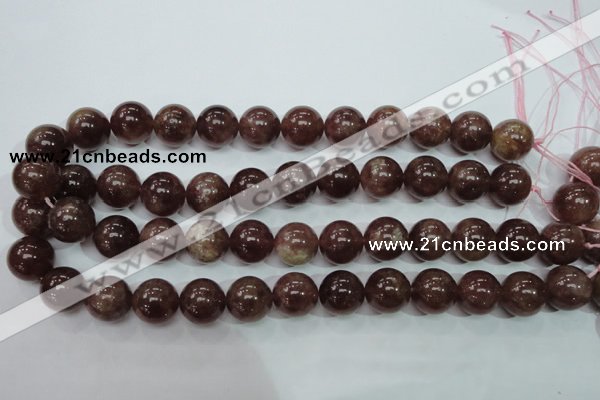 CBQ206 15.5 inches 16mm round strawberry quartz beads wholesale