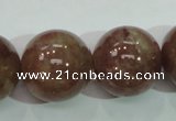 CBQ208 15.5 inches 20mm round strawberry quartz beads wholesale