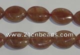 CBQ21 15.5 inches 12*16mm oval strawberry quartz beads wholesale