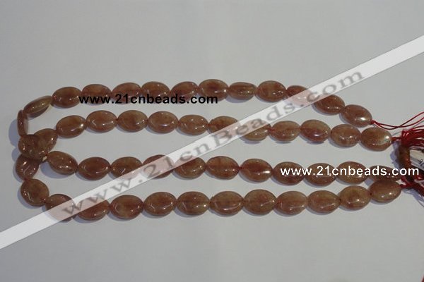 CBQ21 15.5 inches 12*16mm oval strawberry quartz beads wholesale