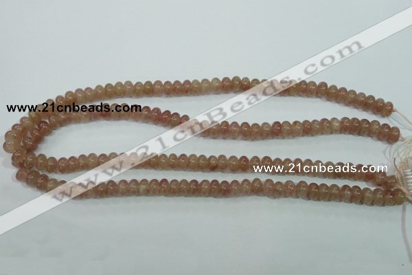 CBQ220 15.5 inches 5*8mm rondelle strawberry quartz beads