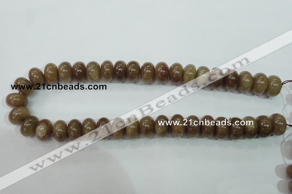 CBQ221 15.5 inches 10*16mm rondelle strawberry quartz beads