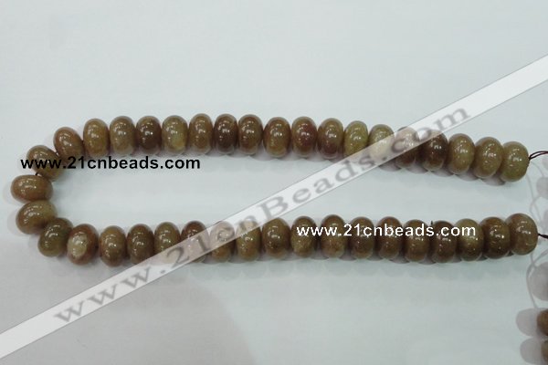 CBQ221 15.5 inches 10*16mm rondelle strawberry quartz beads